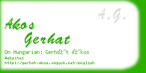akos gerhat business card